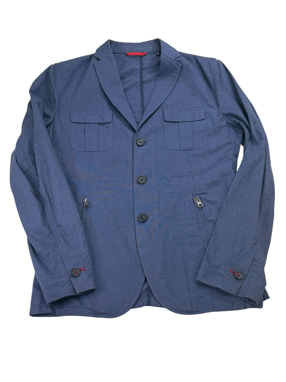 SONS OF INTRIGUE Men’s Blazer Sports Jacket Blue 100% Cotton Size‎ Small